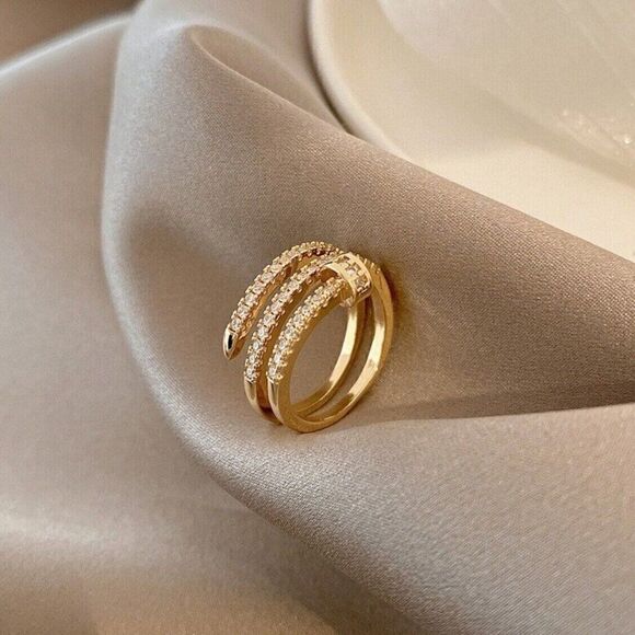 Designer Wrap Nail Ring in 14k Gold - Picture 2 of 10